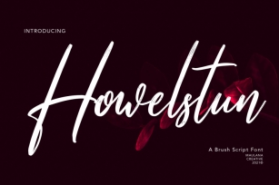 Howelstun Brush Script Font Font Download
