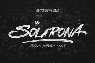 SOLARONA - Brush Font Font Download