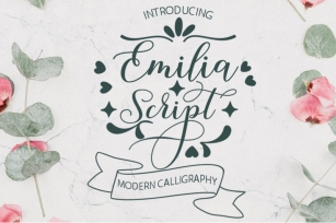 Emilia Script+Extras Font Download