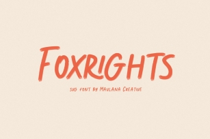 Foxright Svg Brush Font Download