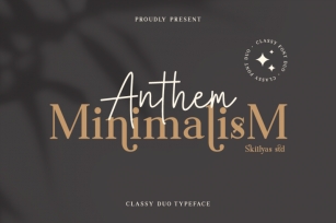 Anthem Minimalism font duo Font Download