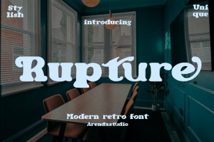 Rupture - Modern Retro Font Font Download
