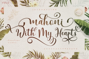 Mahoni with My Hearts Font Download