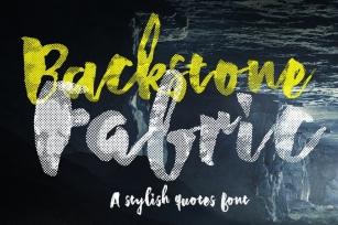 Backstone Fabric Font Download
