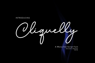 Cliquelly Monoline Script Font Download