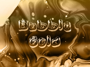 B Bubble Gold Font Download