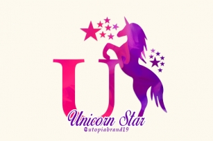 Unicorn Star Monogram Font Download