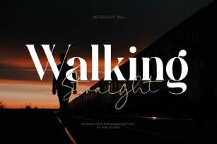 Walking Straight Font Duo Font Download