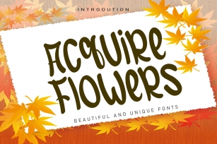 Acquire Flowers Font Download