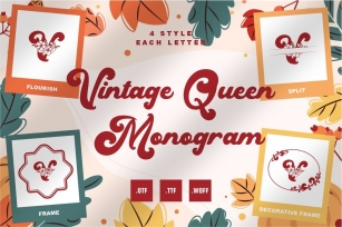 Vintage Queen Monogram Font Download