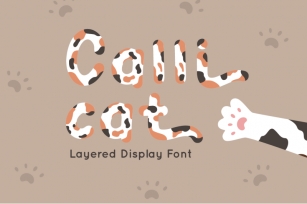 Calli Cat - Layered Display Font Font Download