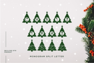 Christmas Tree Monogram Font Download