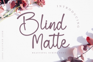 Blind Matte - Script Font Font Download