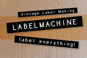 Label Machine Font Download