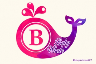 Baby Whale Monogram Font Download