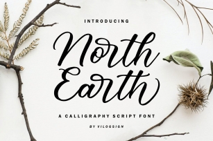 North Earth a Calligraphy Font Download