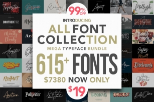 Font Collection Mega Typeface Bundle Font Download