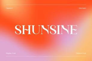 Shunsine Serif Font Download