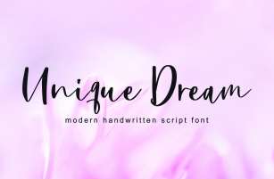 Unique Dream Font Download