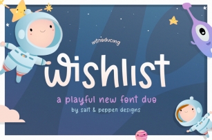 Wishlist Font Duo (Kids Fonts, Cute Fonts, Cricut Fonts) Font Download