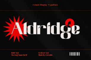 Unique Display Font - Aldridge Font Download