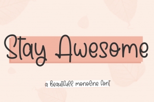 Stay Awesome Font Download