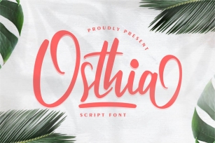 Osthia | Script Font Font Download