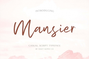 Mansier - Casual Script Typeface Font Download