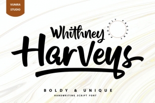 Whithney Harveys | Bold & Unique Script Font Font Download