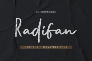 Radifan - Authentic Signature Font Font Download