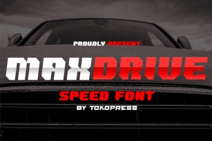 MAXDRIVE- racing gaming font Font Download