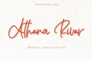 AM Athena River - Modern Signature Font Download