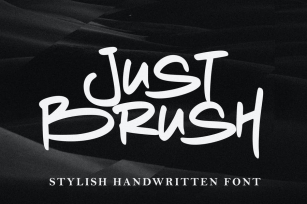 Just Brush Logotype Font Font Download