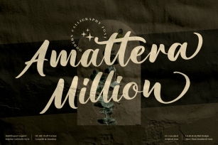 Amattera Million Calligraphy Font LS Font Download