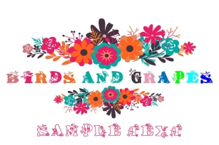 Birds and Grapes Font Download