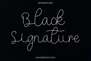 Black Signature Font Download