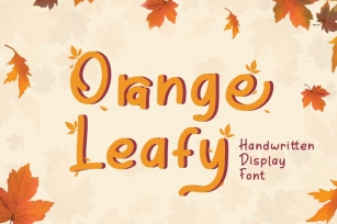 Orange Leafy - Autumn Display Font Font Download