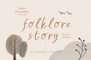Folklore Story - Cute Font (+BONUS) Font Download
