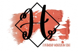 A Diamond Monogram Font Download