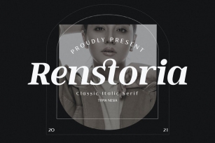 Renstoria - Classy Retro Italic Serif Font Font Download