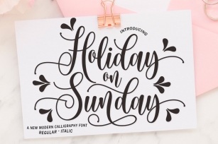 Holiday On Sunday Font Download