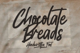 Chocolate Breads - Natural Brush Font Font Download