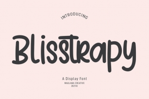 Blisstrapy Monoline Display Font Font Download