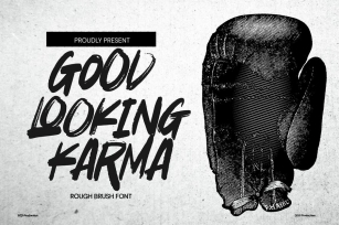 Good Looking Karma - natural Rough Brush Font Font Download