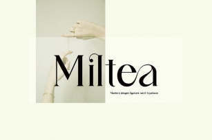 Miltea Ligature Serif Typeface Font Download