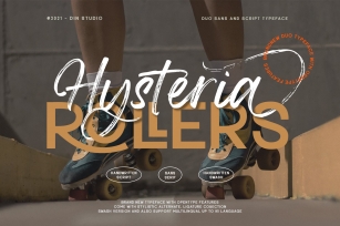 Hysteria Rollers-Sans Script Duo Font Download