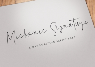 Mechanic Signature Font Download