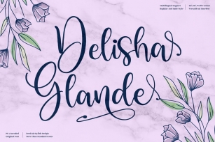 Delisha Glande Beautiful Script LS Font Download