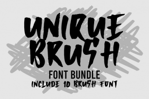 UNIQUE BRUSH BUNDLE Font Download
