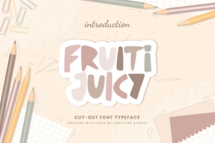 Fruiti Juicy Cut-Out Typeface Font Download